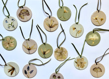 Ceramic Pressed Flower Ornaments - Set of 4