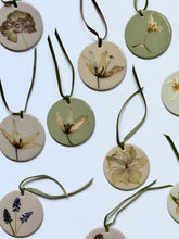 Ceramic Pressed Flower Ornaments - Set of 4