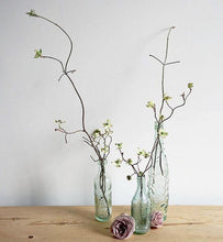 Three gorgeous antique glass stoppered bottles, one from each part of Great Britain.
